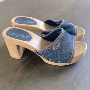 Vintage 1980's Candies Original Sandals High Heels Slides